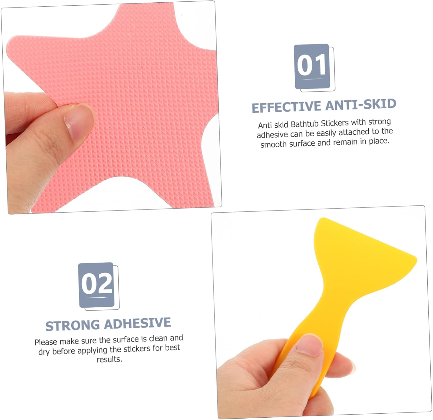 1Set Decorative Star Non Slip Bathroom Stickers 1