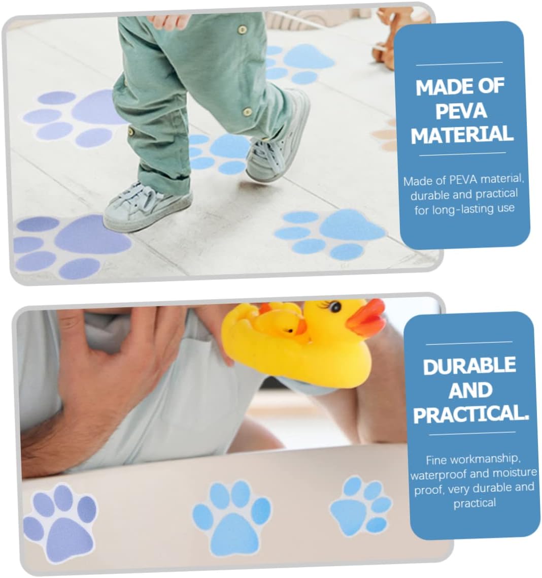 IMIKEYA 10pcs Dog Paw Print Non-Slip Stickers for Bathrooms