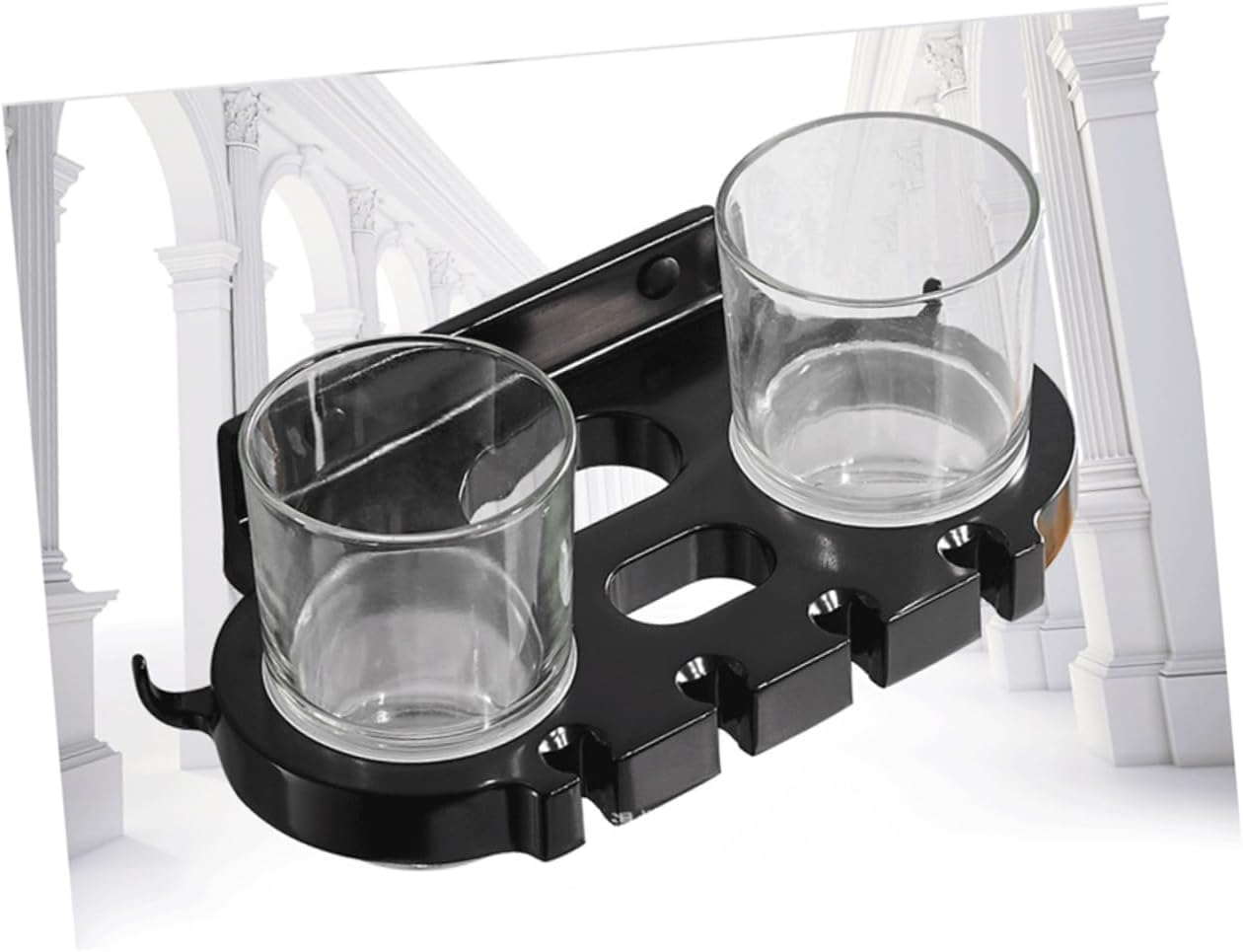 LIFKOME Modern Toothbrush Tumbler Holder Aluminum Compact Bathroom