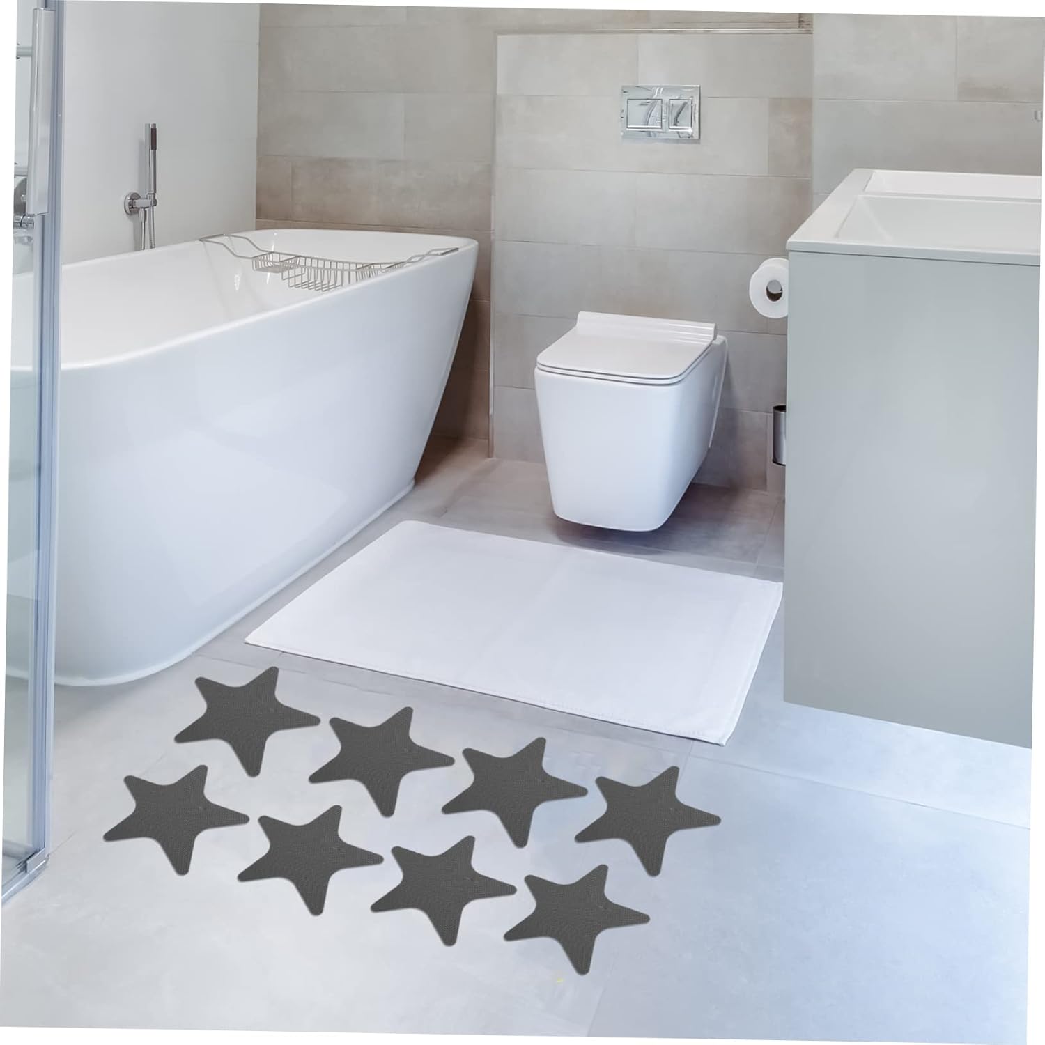 WOONEKY Non-Slip Bath Tub Stickers Set