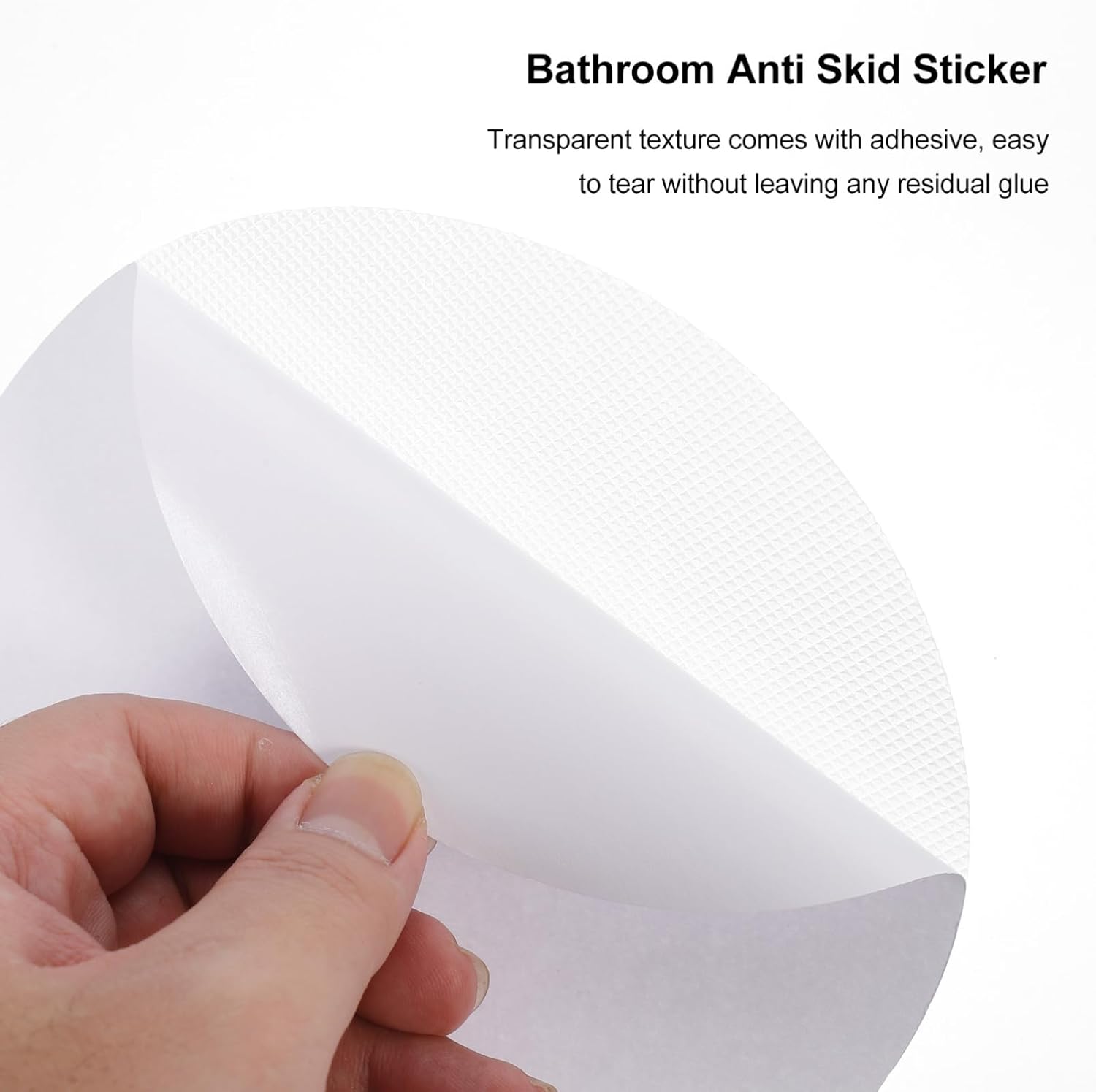 HAKIDZEL 1Set Non-Slip Bathroom Floor Stickers Transparent Peva Anti-Slip Decals