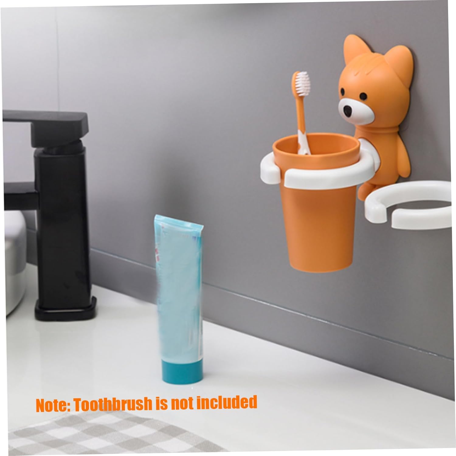 Kids Cartoon Fox Toothbrush Holder Wall Mount 1