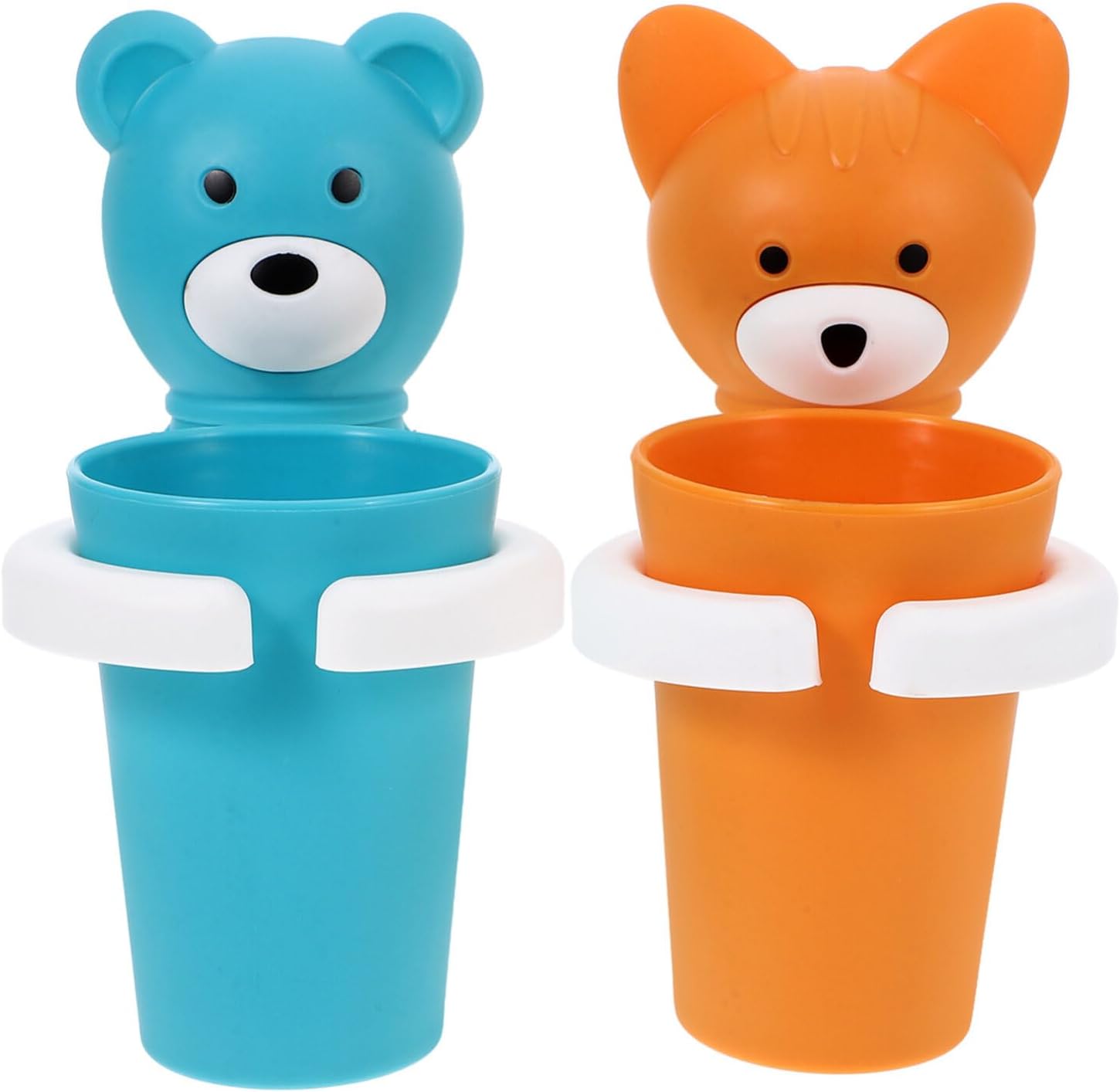 HOLIDYOYO 2sets Cartoon Toothbrush Holder with Cup 1
