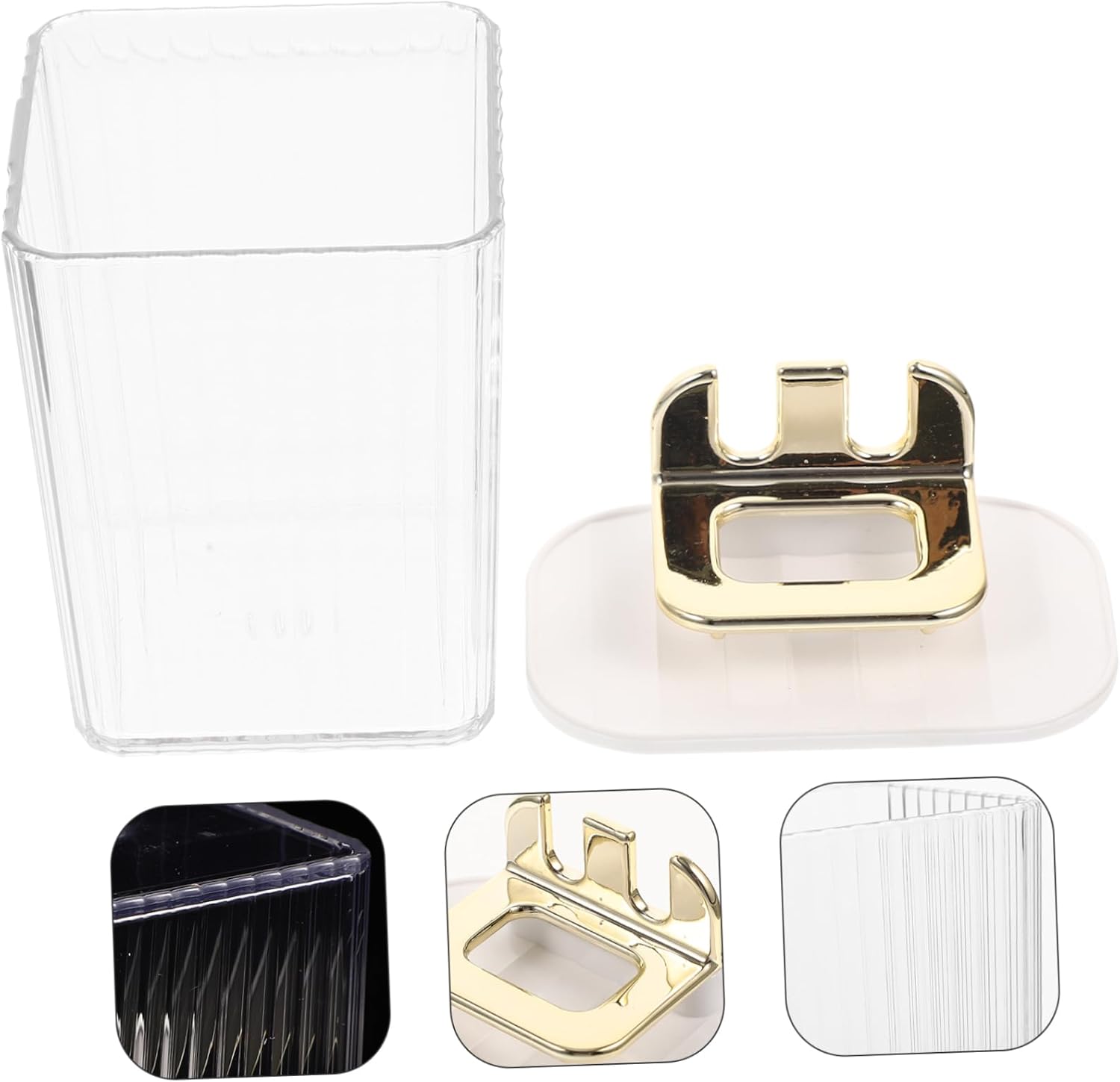 KONTONTY Wall-Mounted Toothbrush Holder Set with Ventilation