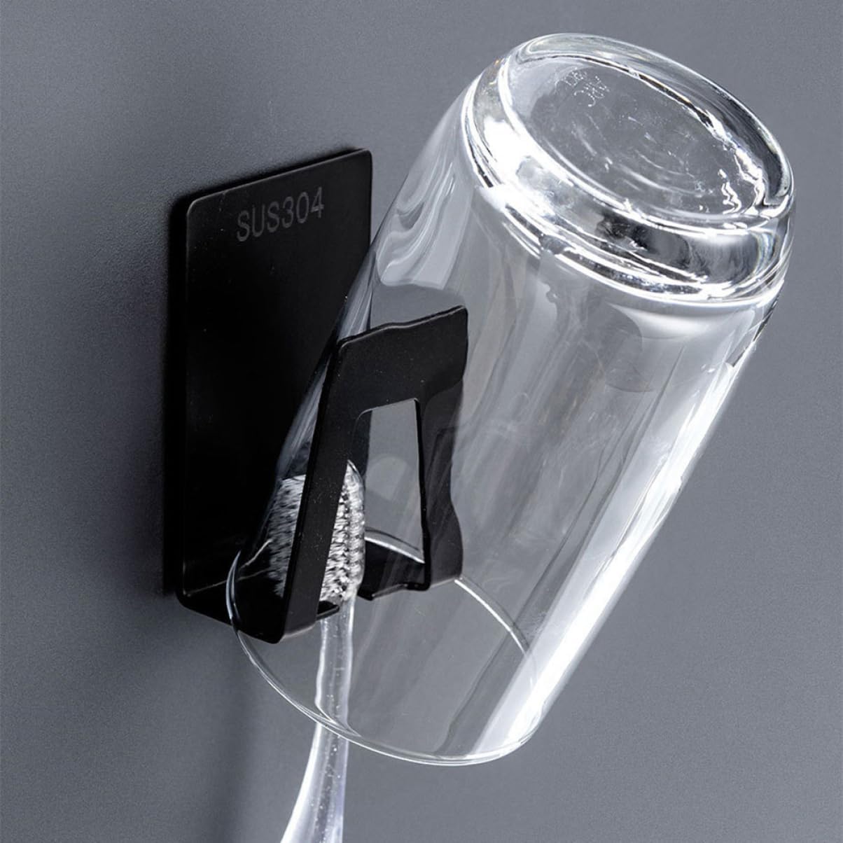 SOLUSTRE Wall Mounted Toothbrush Holder with Suction Cup