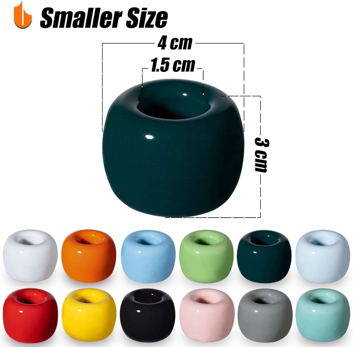 Urbanstrive Mini Ceramics Toothbrush Holder - Dark Green 1-Pack