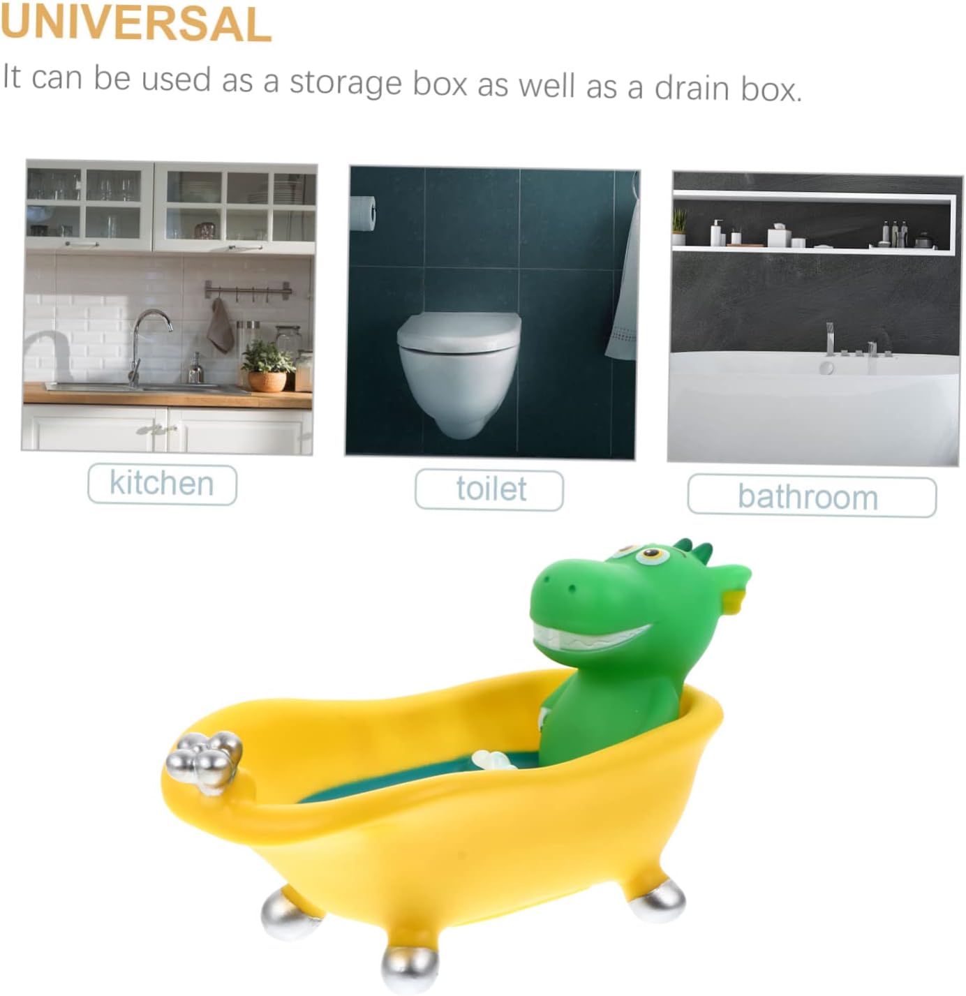 Adorable Dinosaur Soap Drain Container for Kids 1