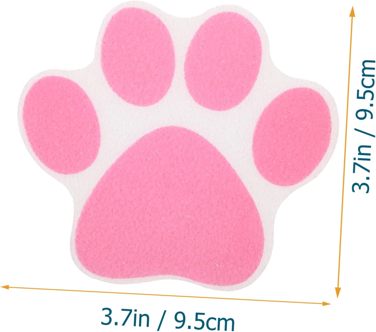 Garneck 10pcs Non-Slip Bathtub Stickers with Paw Design