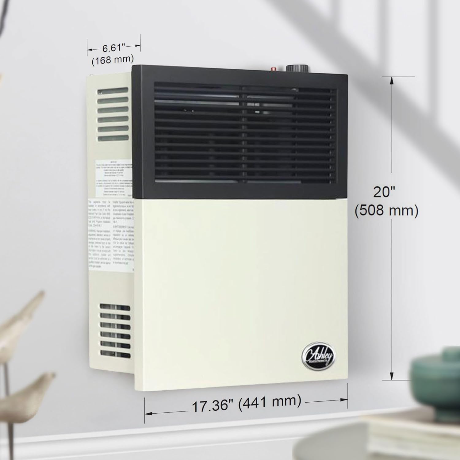 Ashley Hearth 11000 BTU Propane Wall Heater with Piezo Ignition Safety Pilot Cream