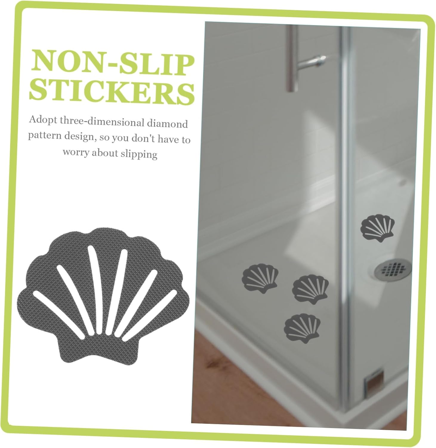 30Pcs Shell Shaped Non-Slip Bathroom Stickers