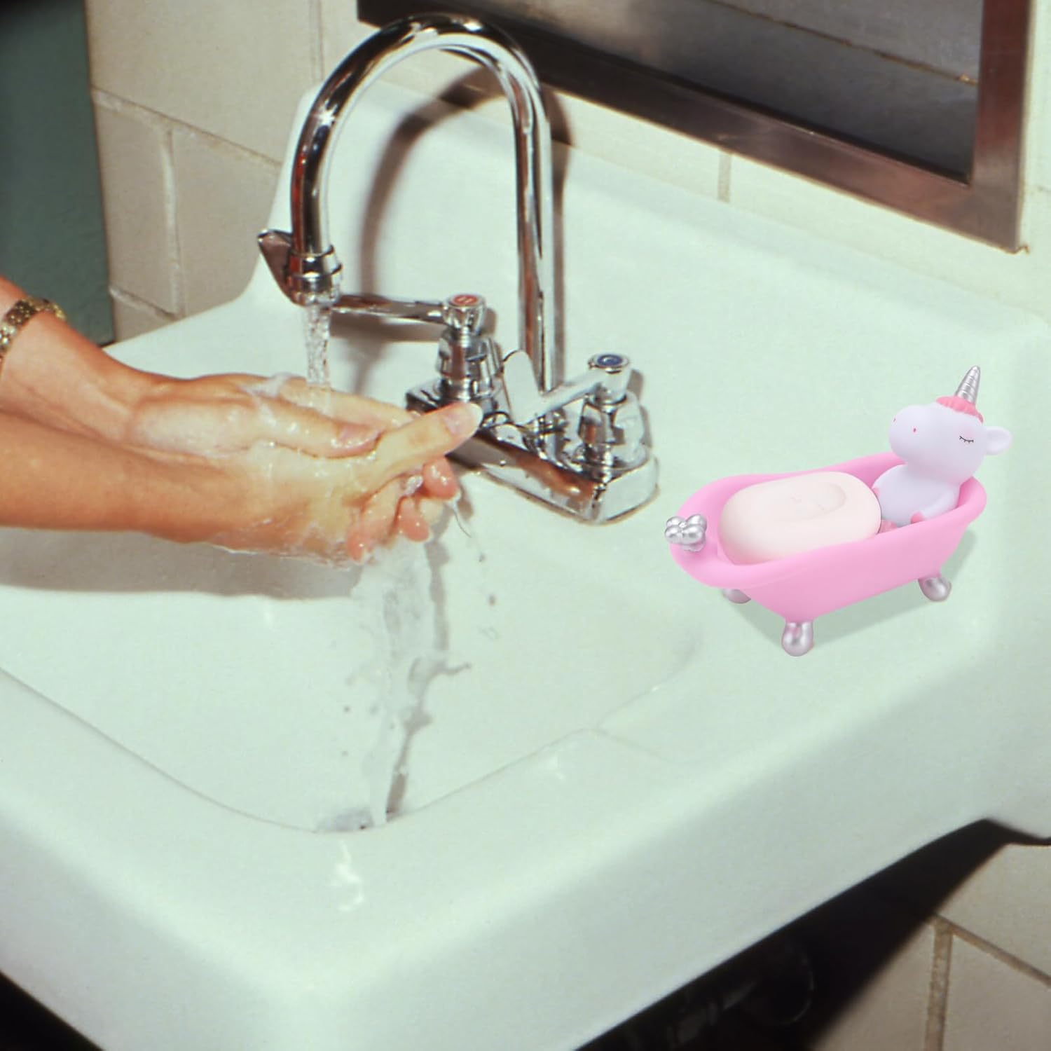 PRETYZOOM Funny Unicorn Soap Dish for Bathroom