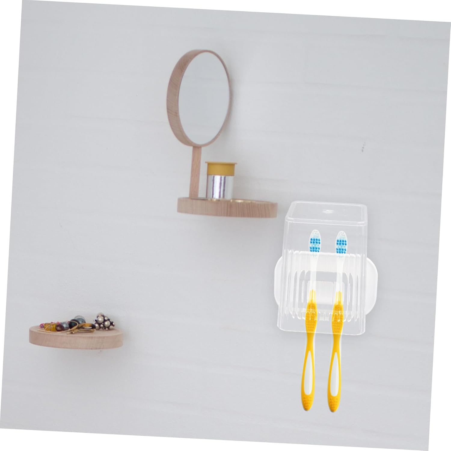 Hoement Wall Mounted Toothbrush Holder Organizer