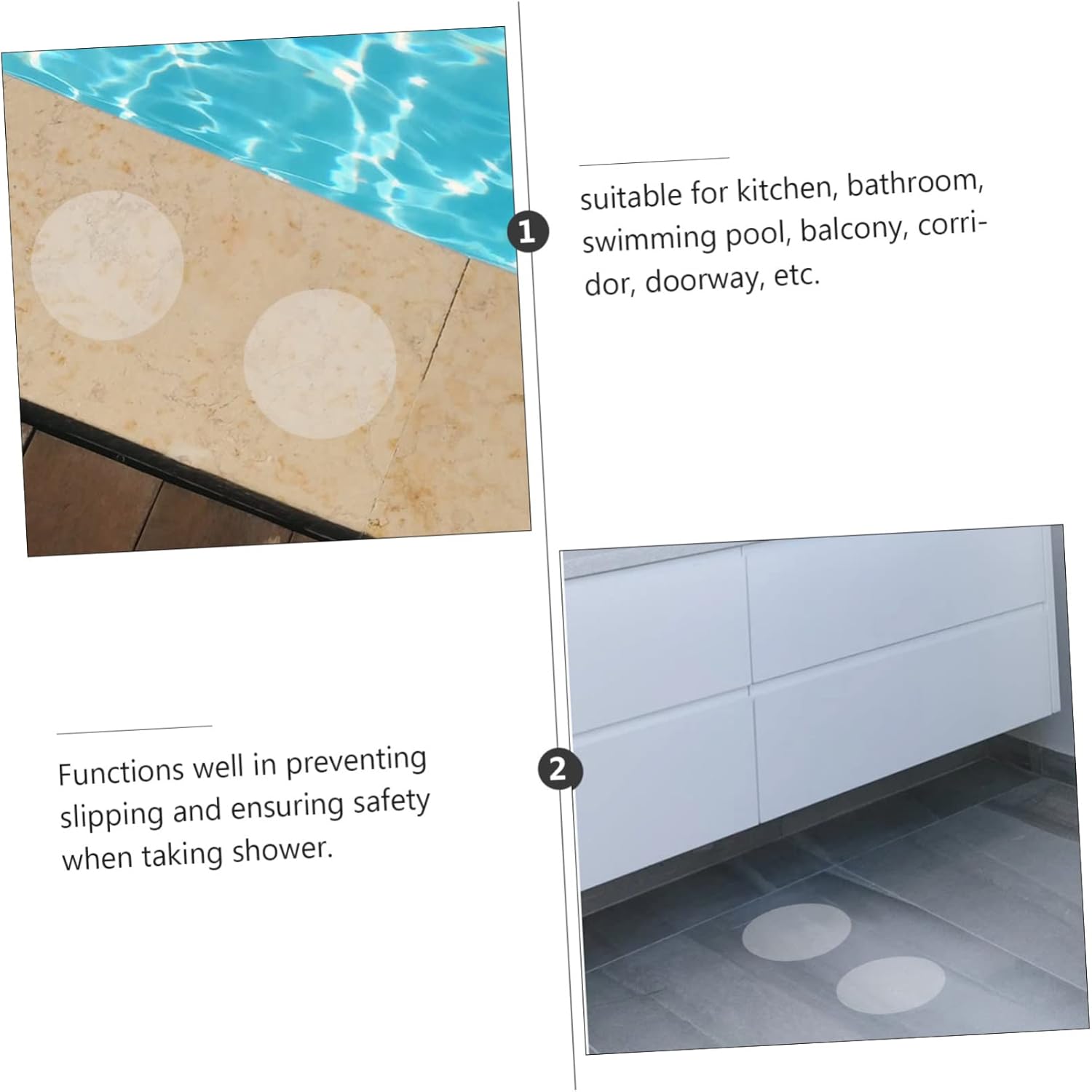 Alipis Non Slip Bathroom Floor Stickers Set