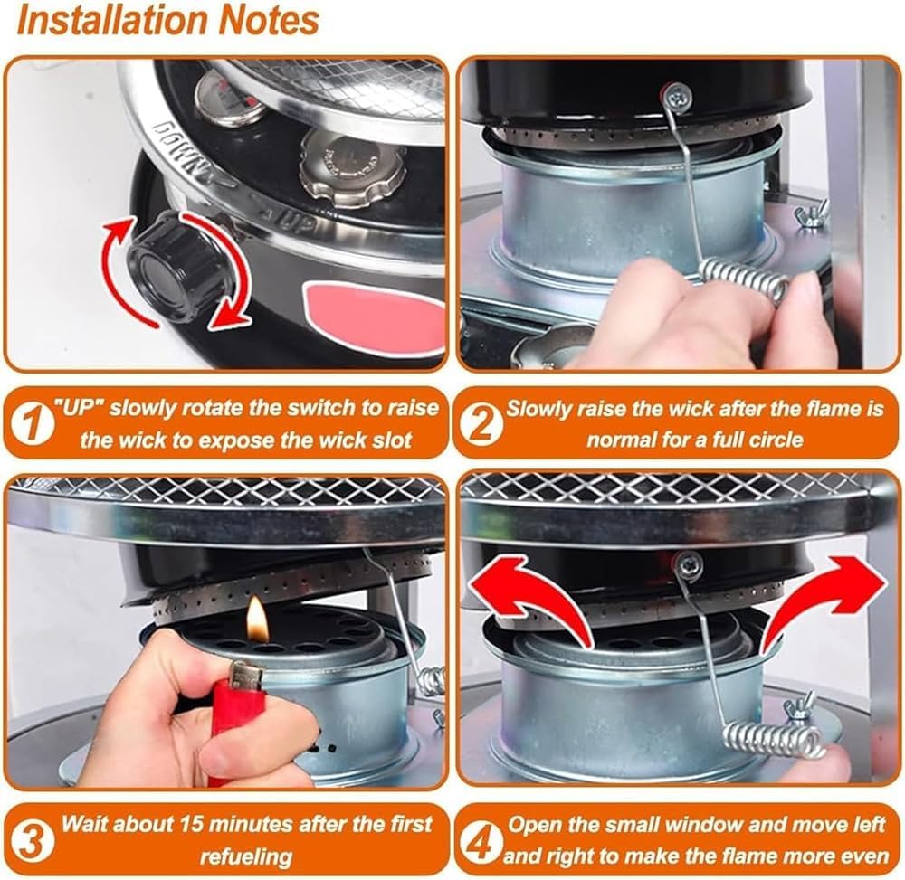 Large Kerosene Stove Heater with Safety Features