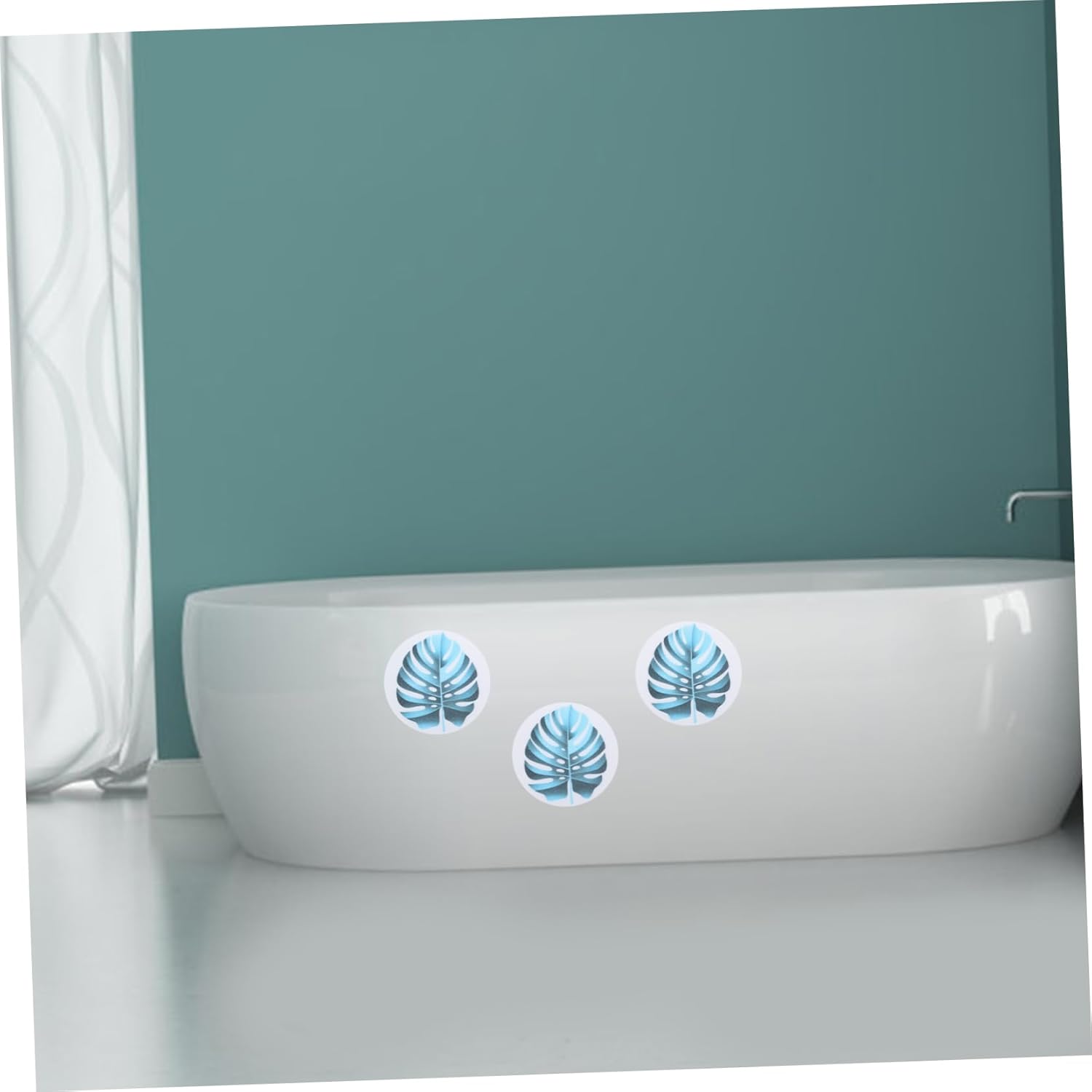 FOYTOKI 1Set Leaf Non-Slip Bathtub Stickers