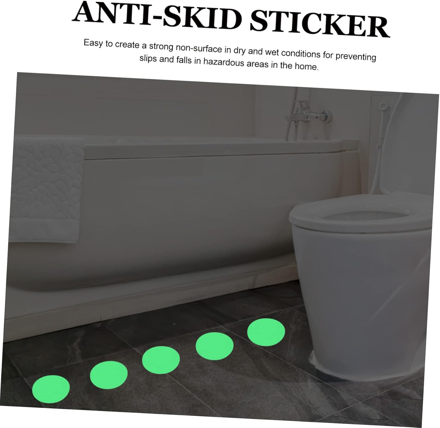 DECHOUS 20Pcs Luminous Bathtub Non-Slip Stickers