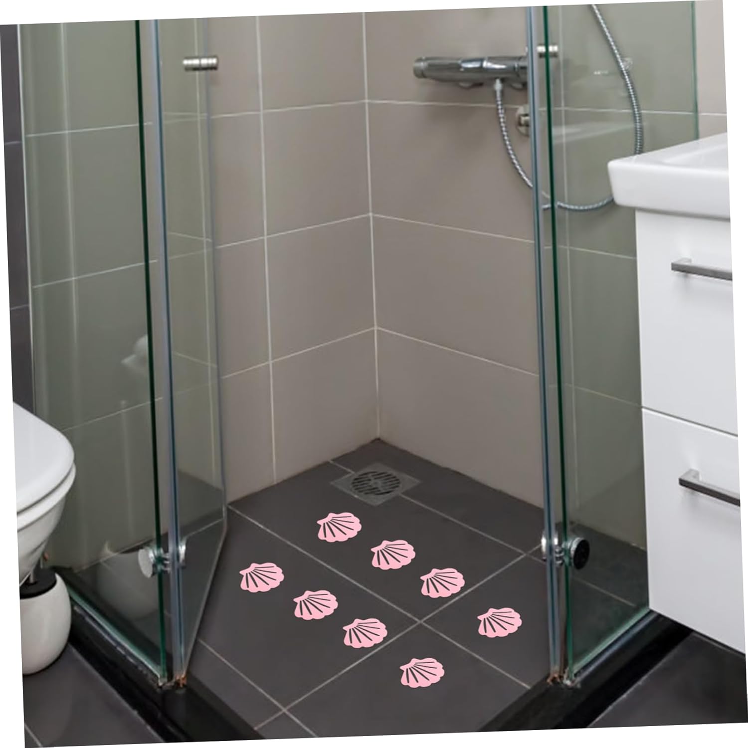 Holibanna Bathtub Nonslip Stickers 12pcs Shell Design Anti-Slip Decals