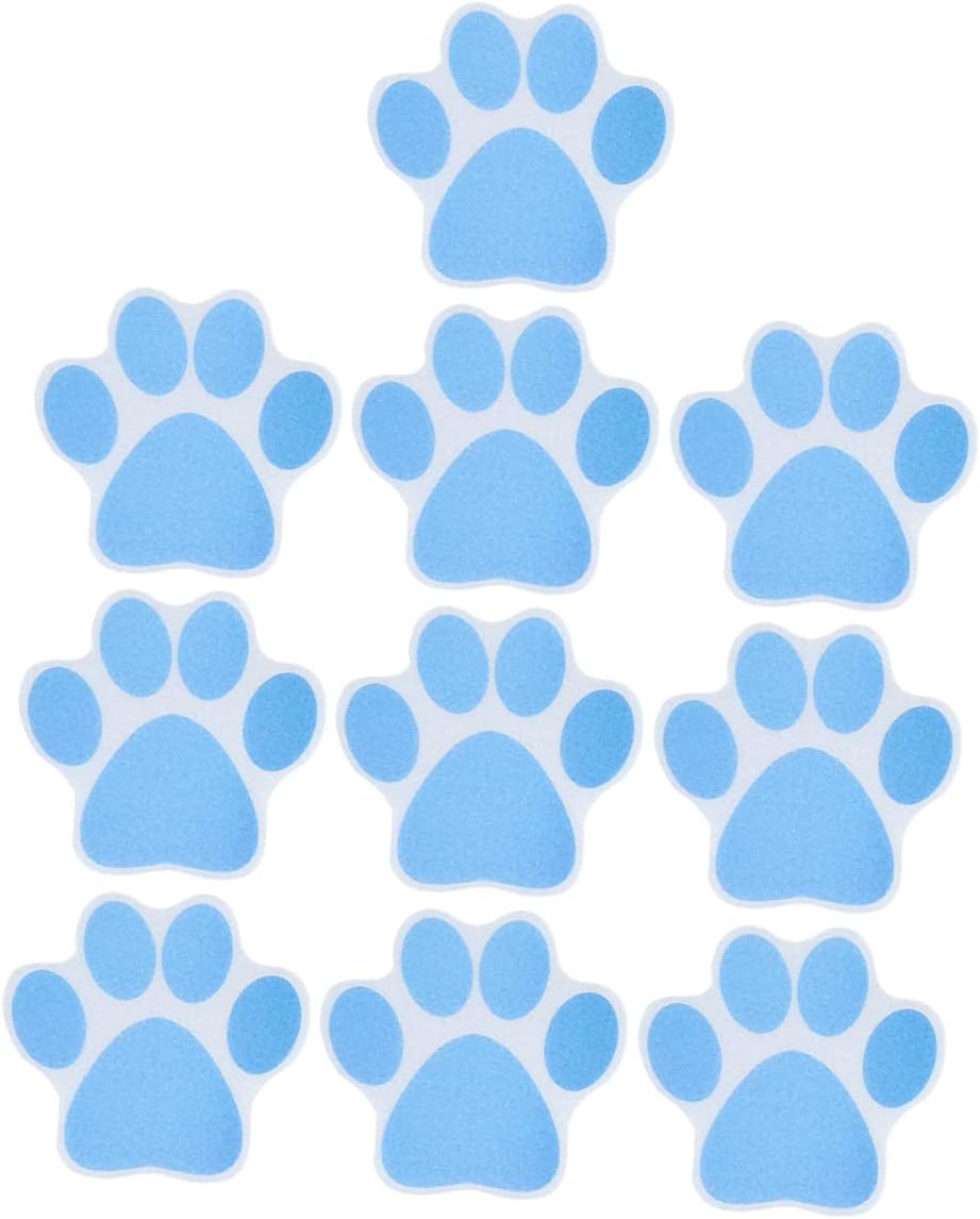 10pcs Cartoon Dog Paw Non-Slip Bathtub Decals
