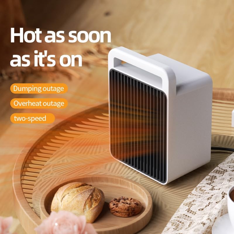 LAMZZP 900W Portable Ceramic Space Heater for Small Rooms