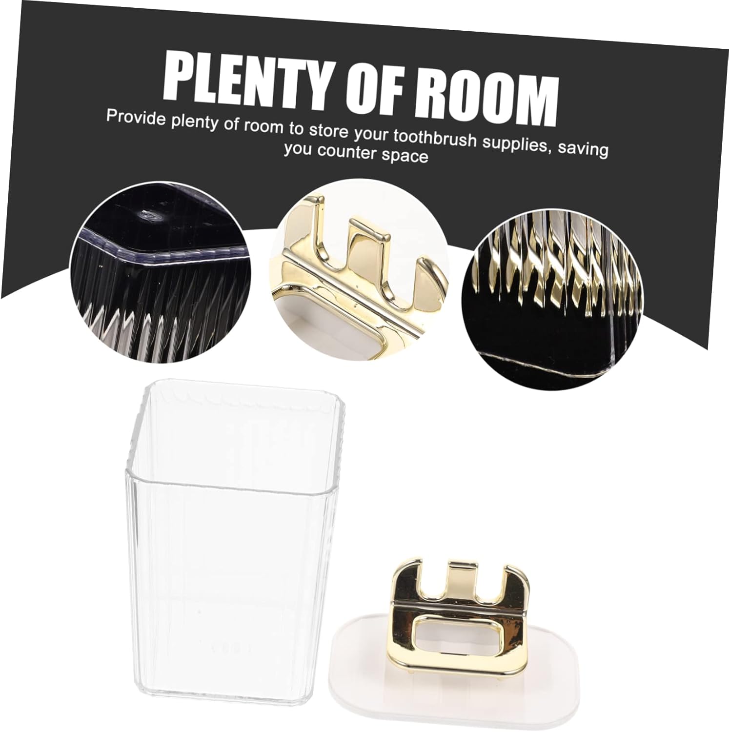 Happyyami Wall Mounted Toothbrush Holder Set 1