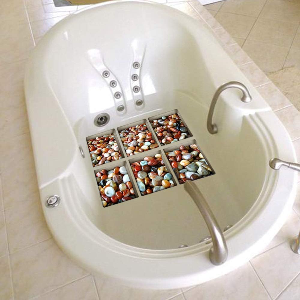 AILEGOU 3D Non-Slip Bathtub Stickers Set