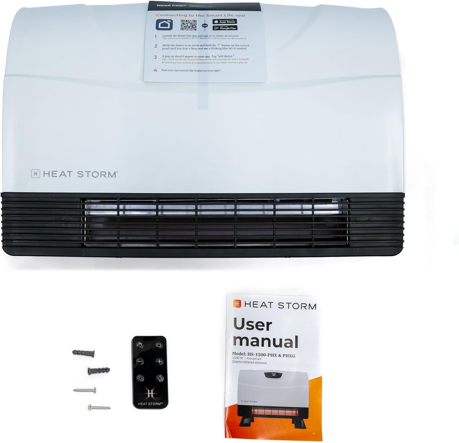 Heat Storm HS-1500-PHX-WIFI Wall Mounted Infrared Heater