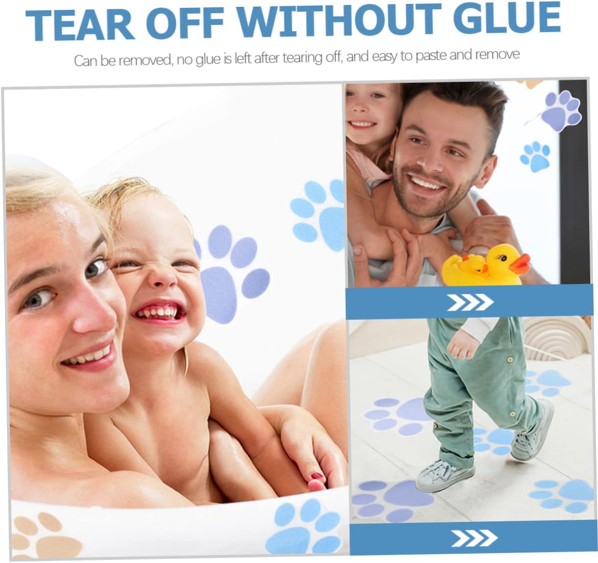 IMIKEYA 10pcs Dog Paw Print Non-Slip Stickers for Bathrooms