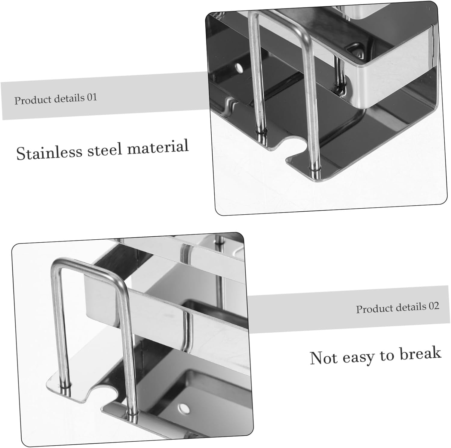 GLEAVI Wall-Mounted Toothbrush Holder Stainless Steel Multi Functional Bathroom Organizer