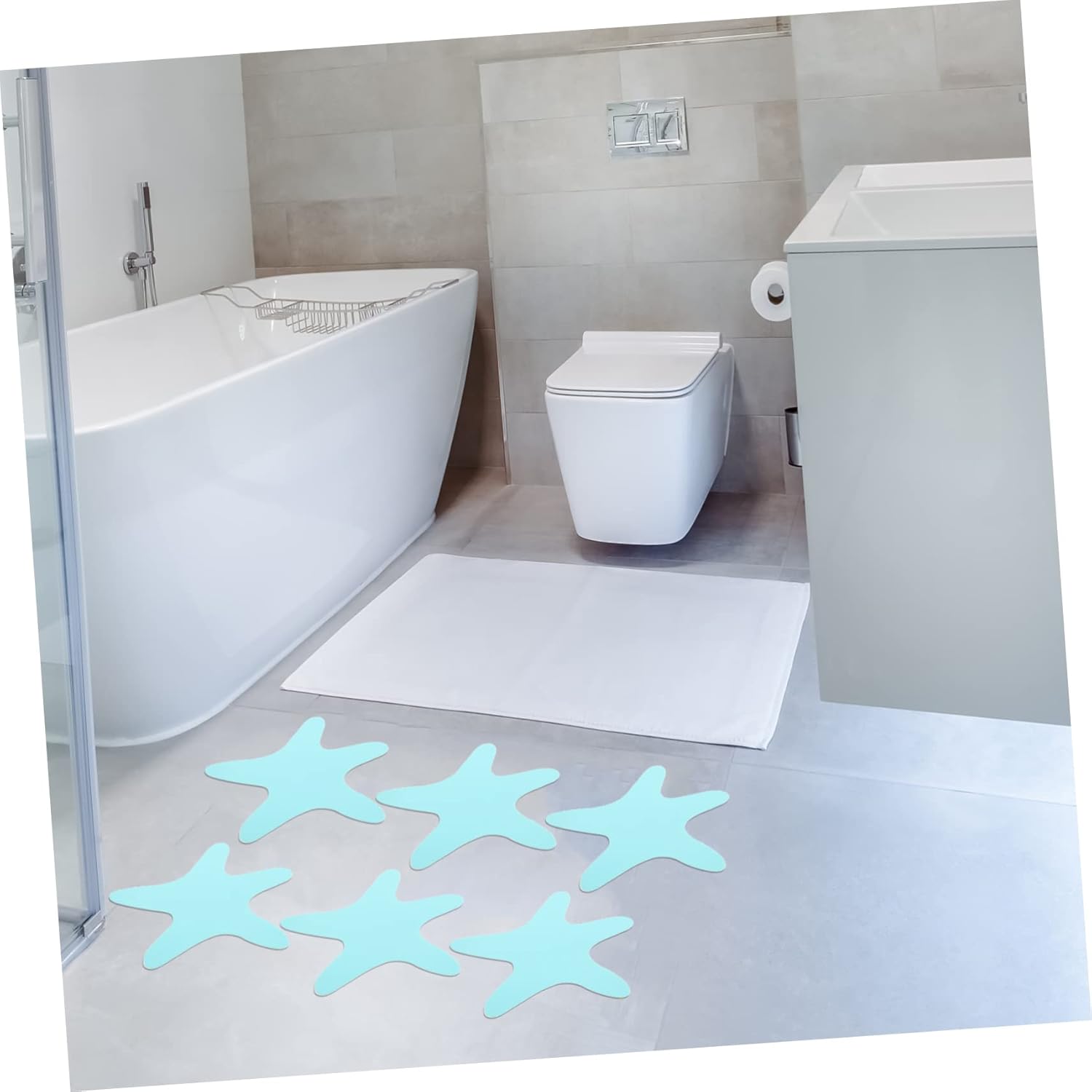 Hoement Non-Slip Bathtub Stickers with Cute Star and Animal Designs 1