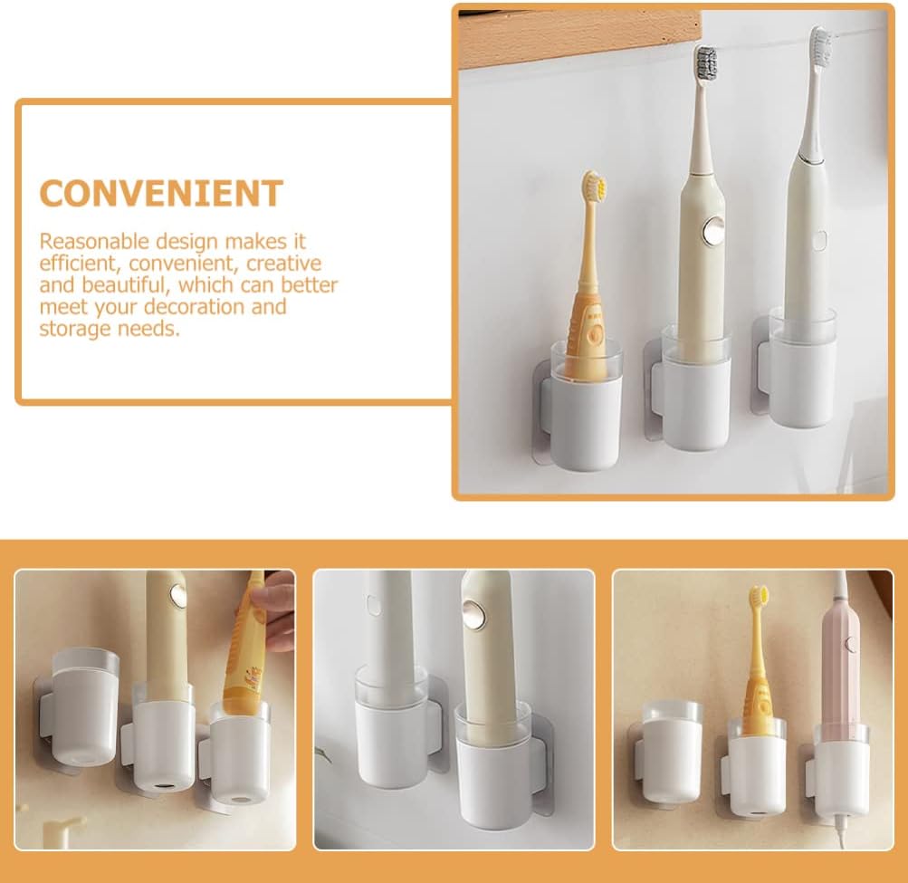 Cabilock 2pcs Wall-Mounted Electric Toothbrush Holder for Kids