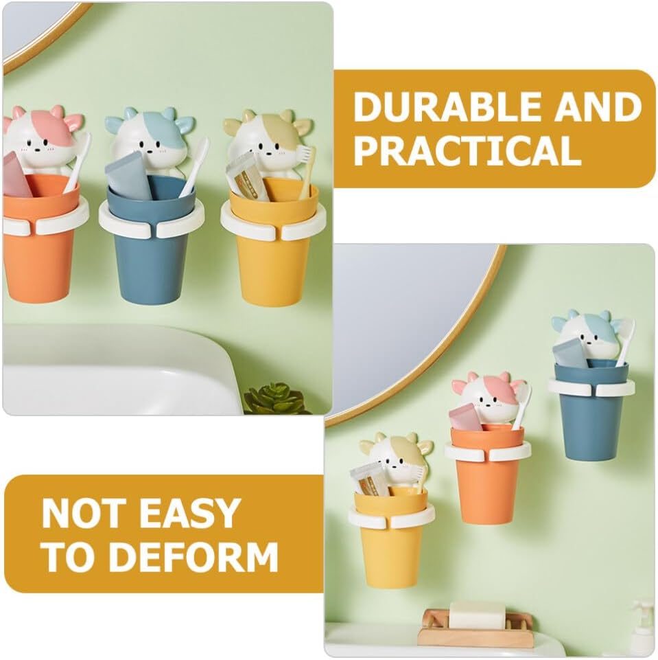 Cabilock Cartoon Toothbrush Holder Set of 4