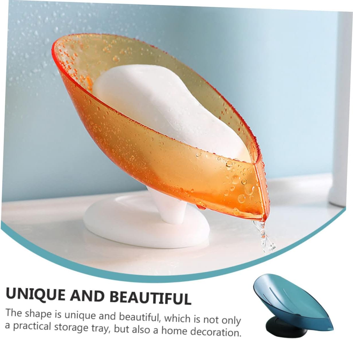 HAKIDZEL 3Pcs Soap Dish Holder with Suction Cup and Draining Design