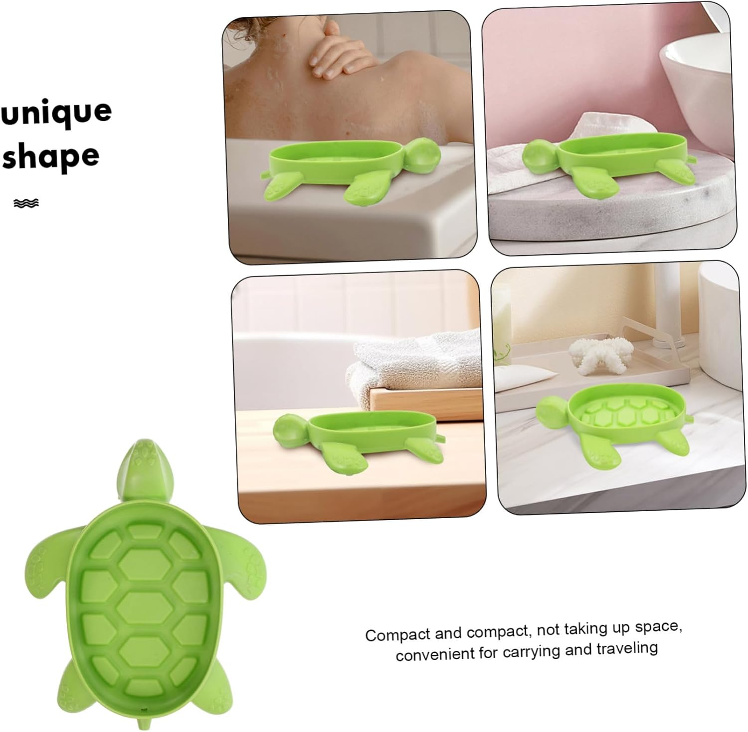 Veemoon Cute Cartoon Turtle Soap Holder for Bathroom