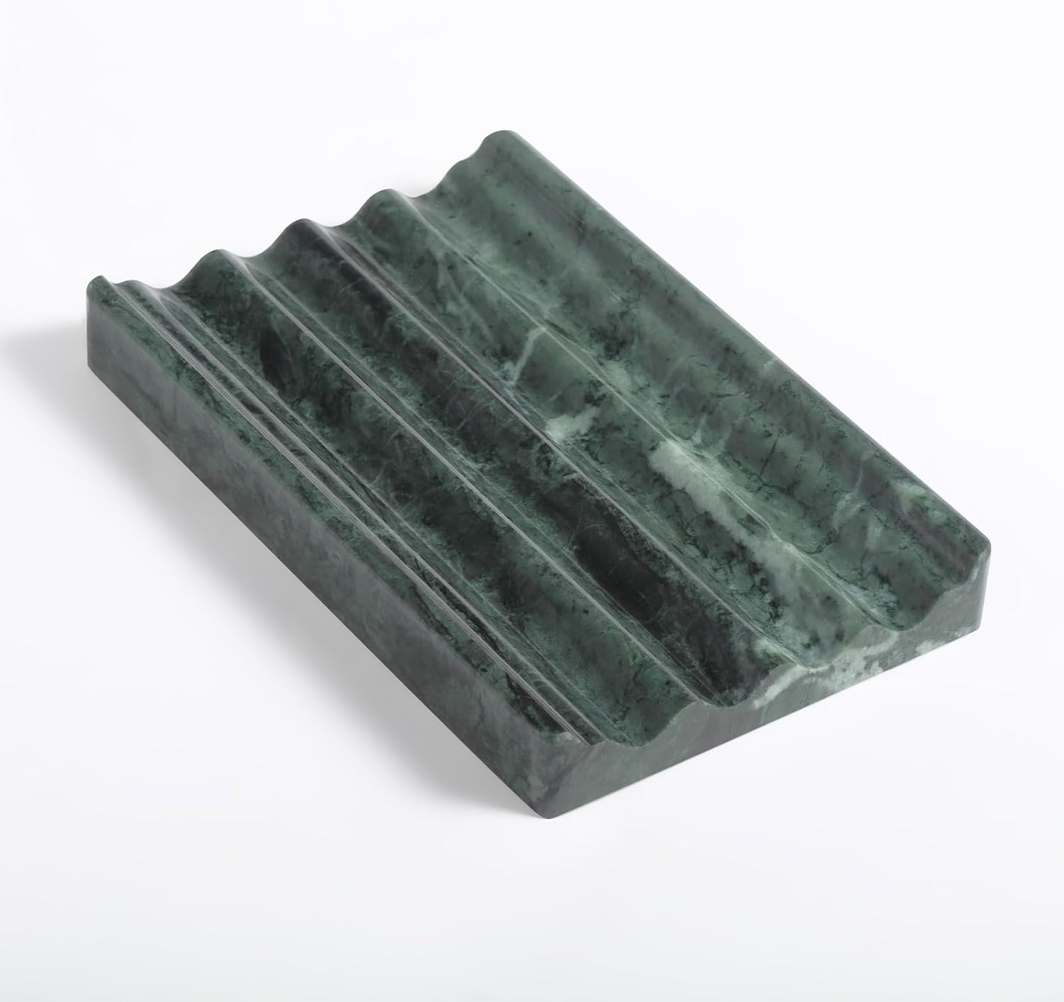 Karibiber Marble Soap Dish with Water Ripple Design