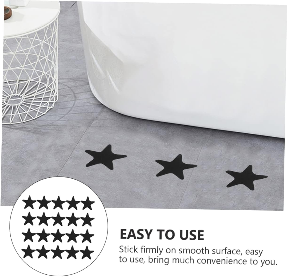 Unomor 40Pcs Non-Slip Bath Stickers for Stairs and Bathtubs