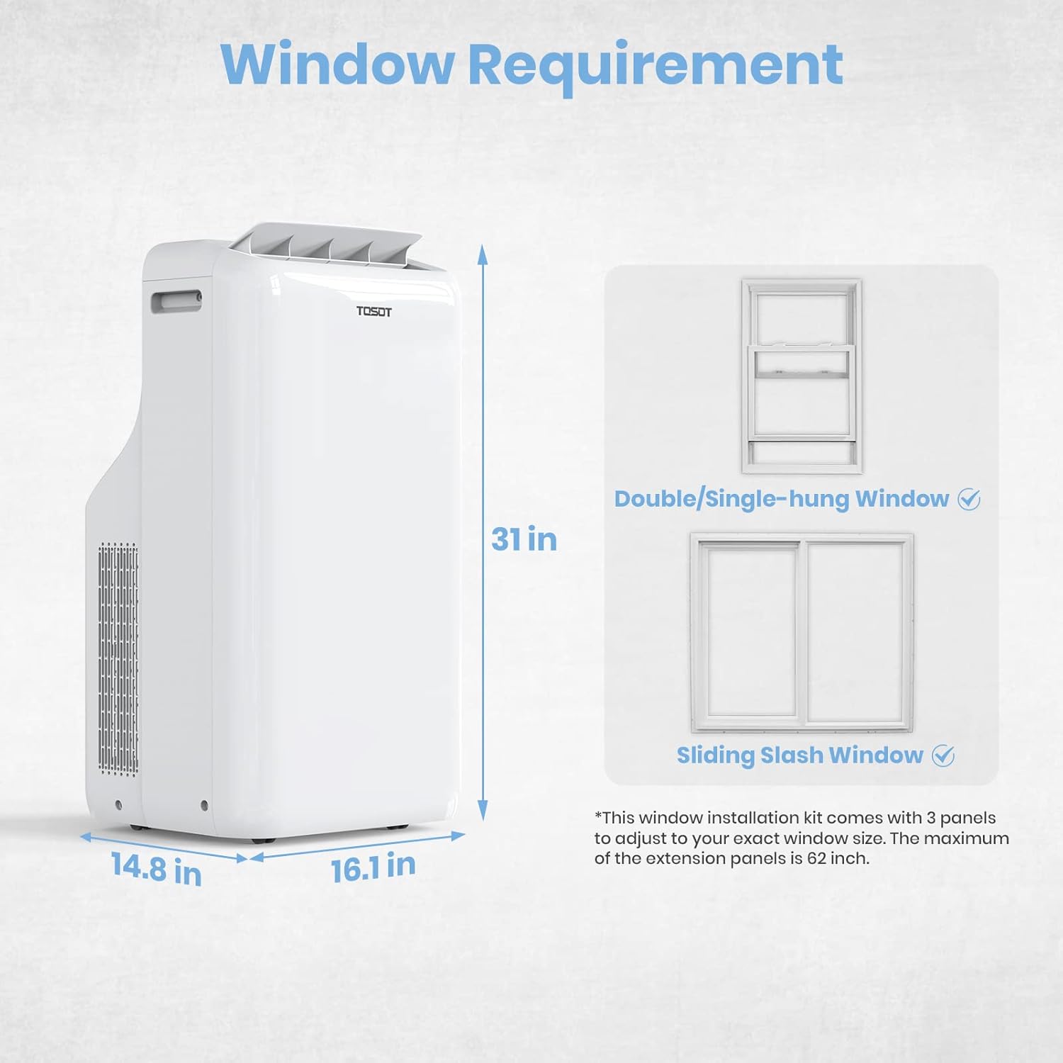 TOSOT 14000 BTU Smart WiFi Portable AC with Heater