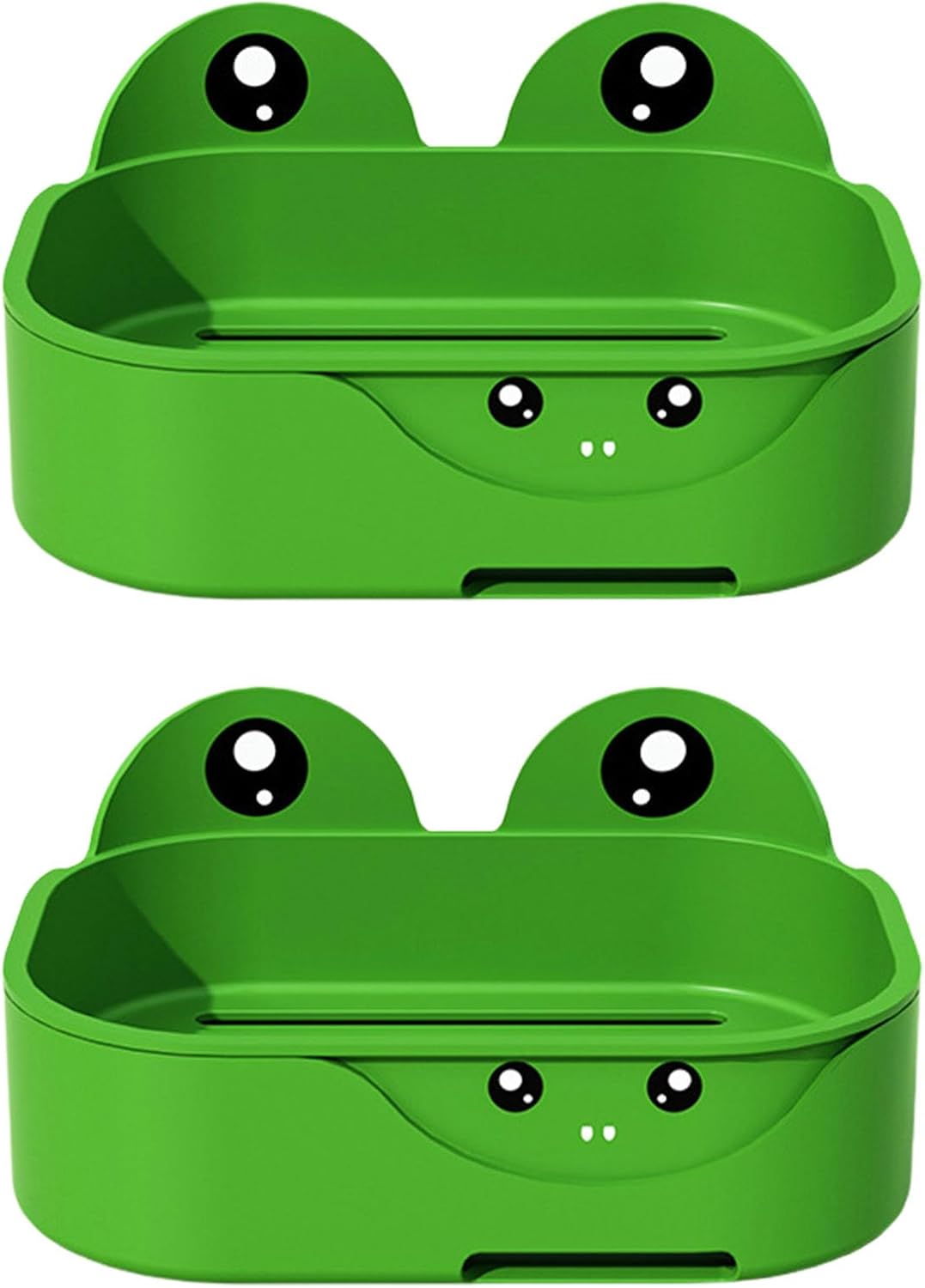 Frogs Wall Soap Dish Double Layer Drainage
