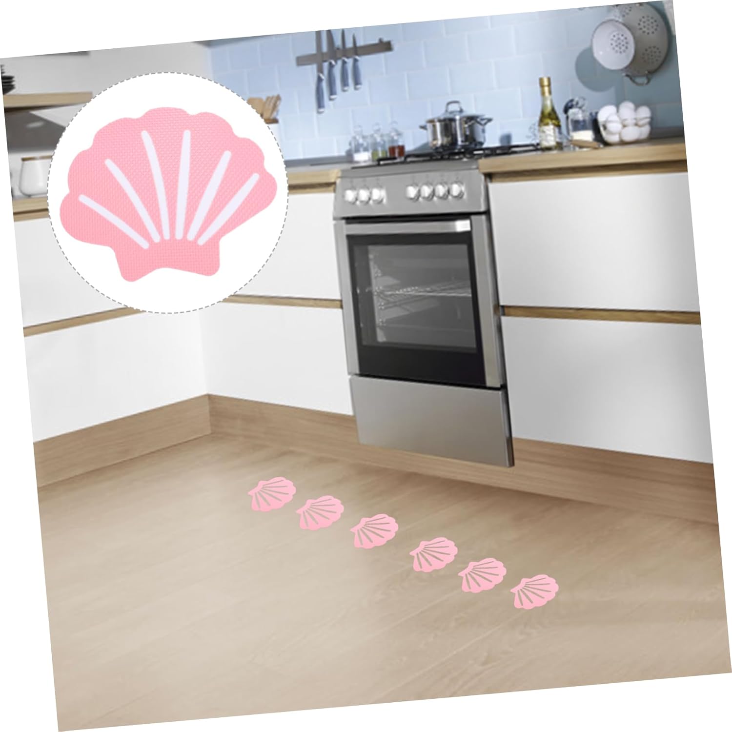Holibanna Bathtub Nonslip Stickers 12pcs Shell Design Anti-Slip Decals