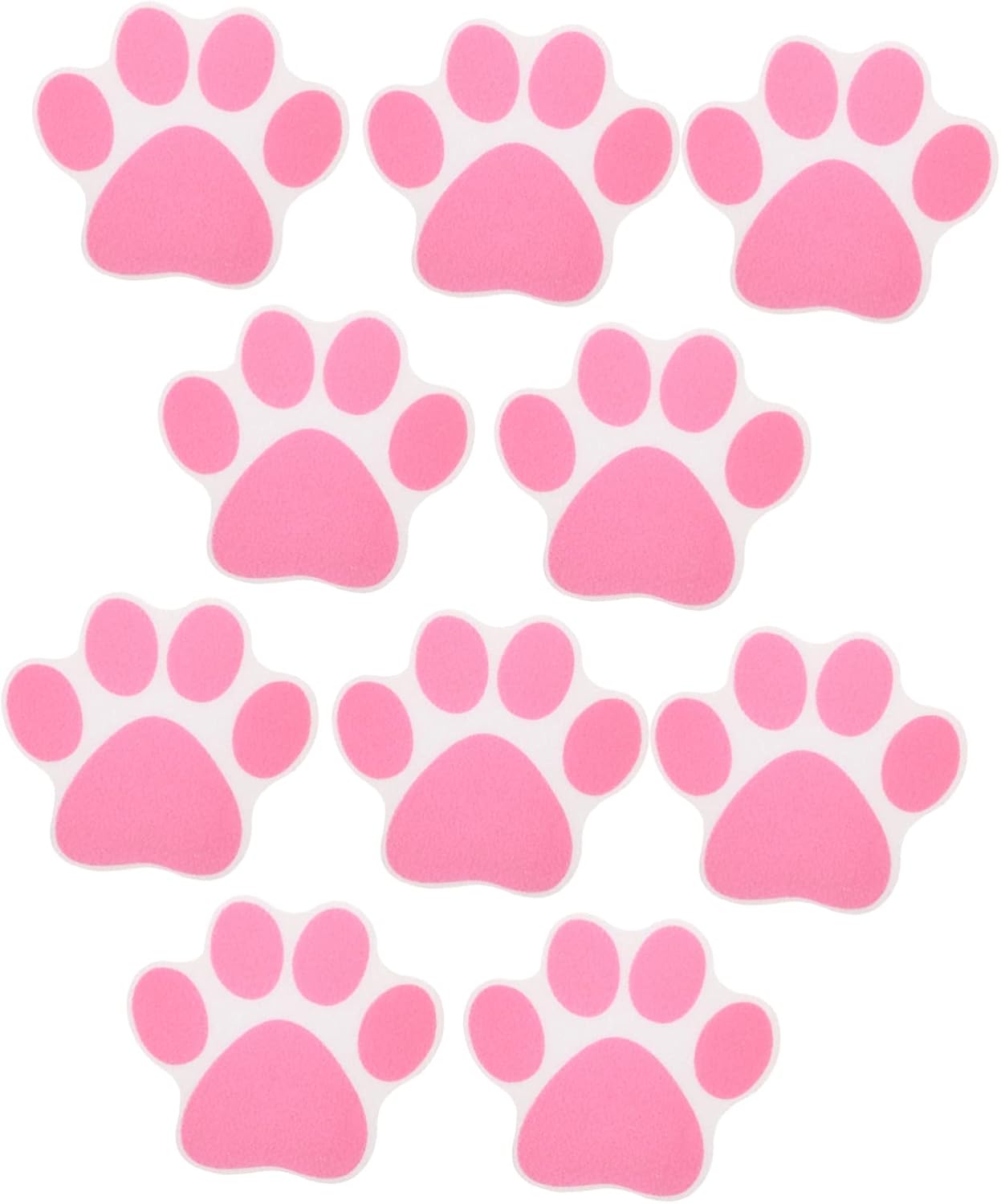 Garneck 10pcs Non-Slip Bathtub Stickers with Paw Design