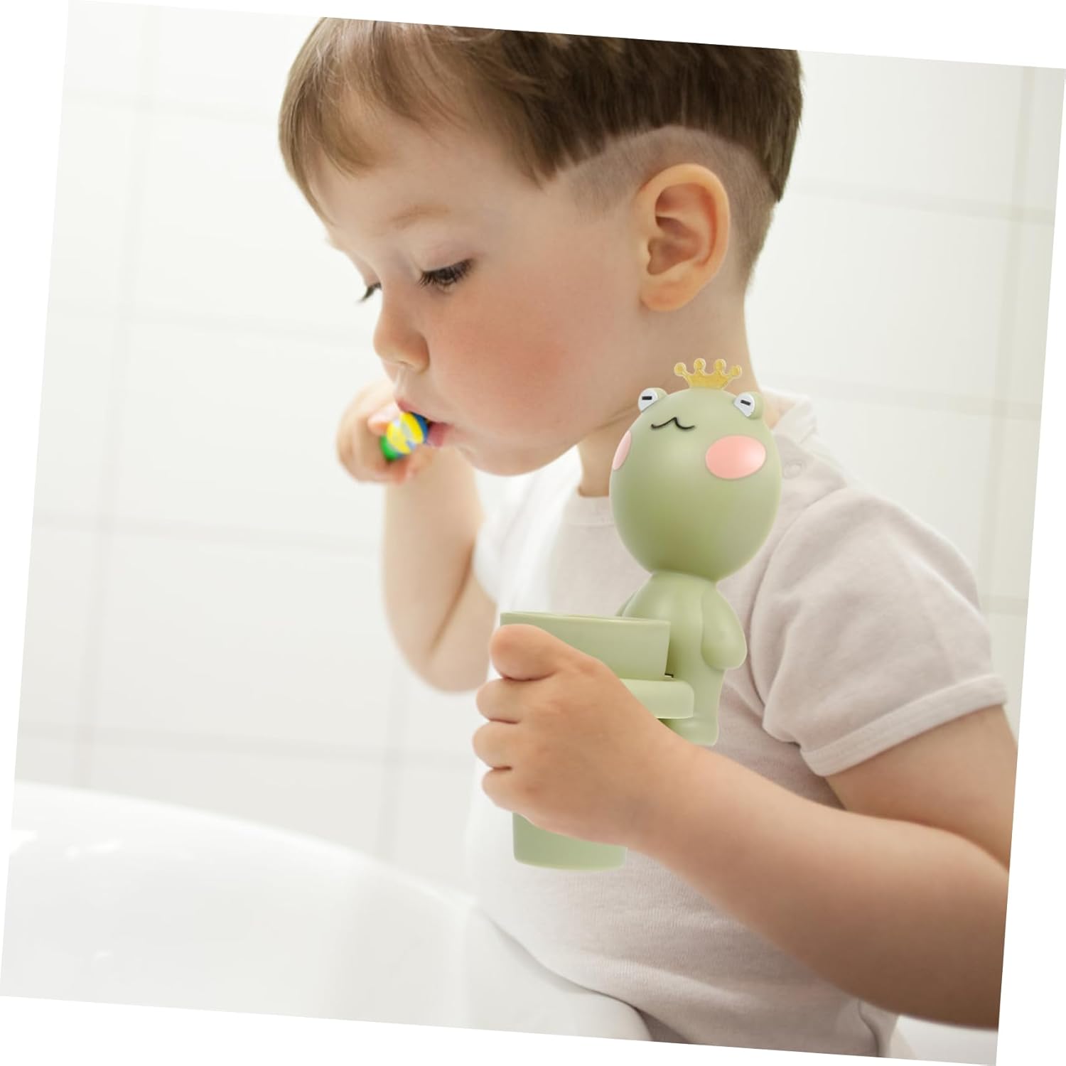ARTSEWPLY Cartoon Wall Mounted Toothbrush Holder with Cup