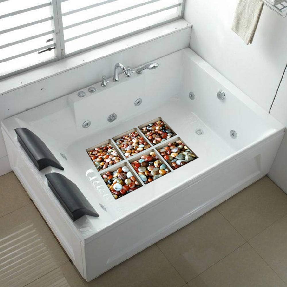 AILEGOU 3D Non-Slip Bathtub Stickers Set