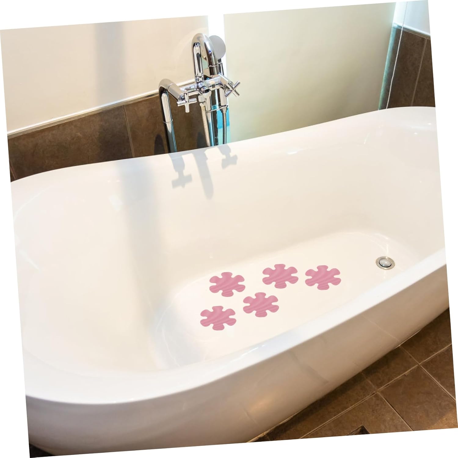 SOLUSTRE Non-Slip Flower Sticker Set for Bathroom Stairs Tub
