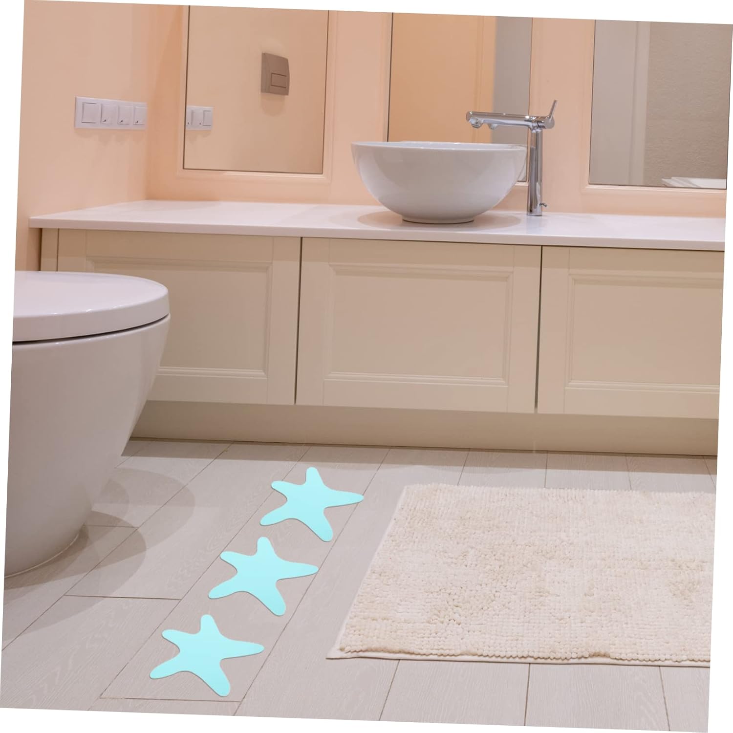 Hoement Non-Slip Bathtub Stickers with Cute Star and Animal Designs 1