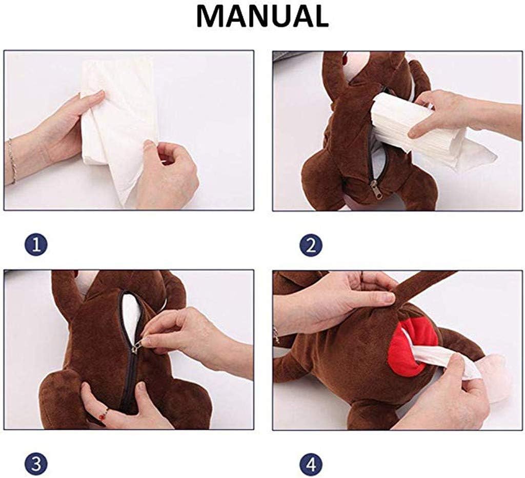EKIMI Decorative Tissue Box with Cartoon Cover