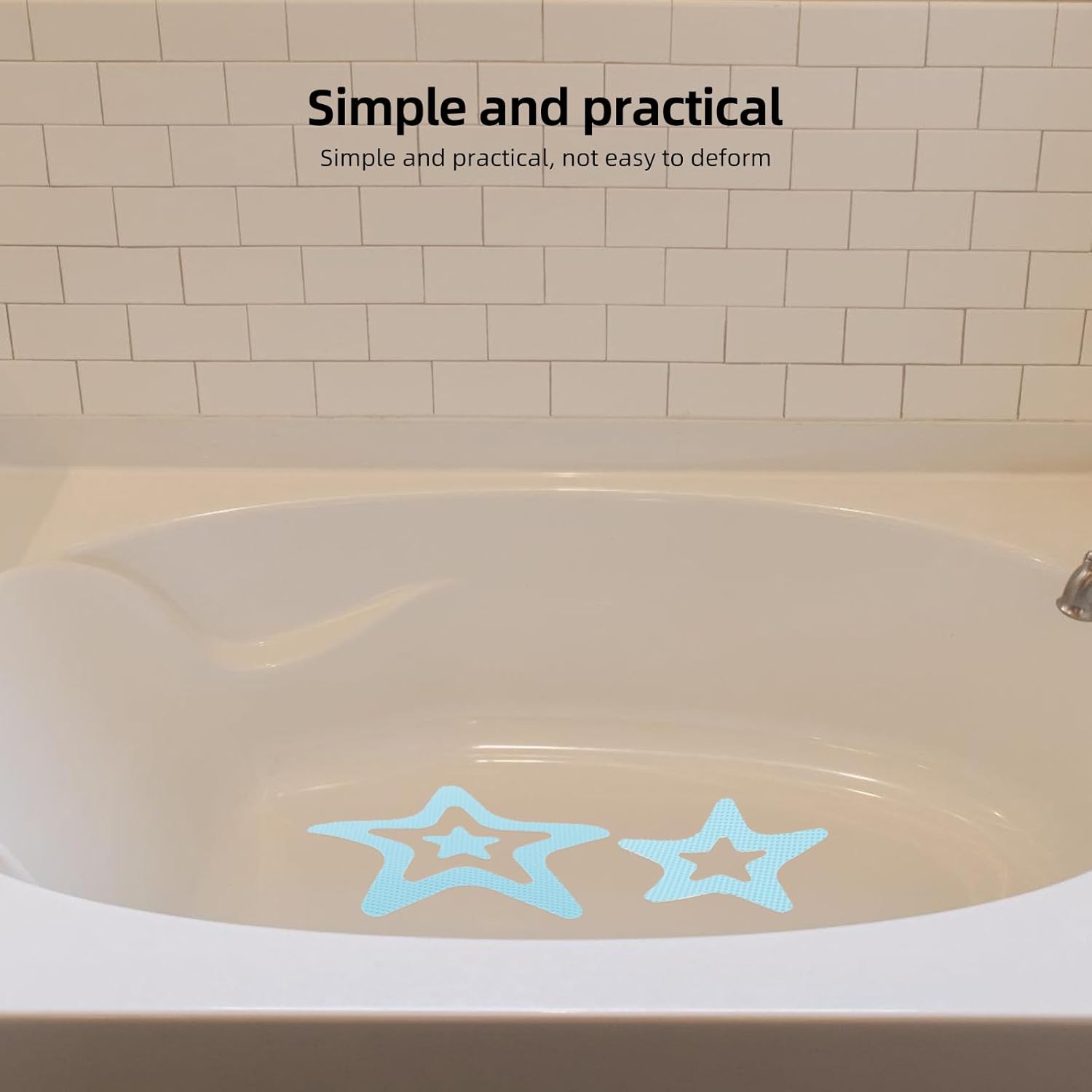 LOGOFUN 12PCS Star Bathtub Stickers Non-Slip Decals