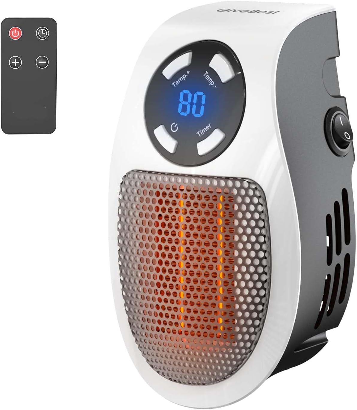 GiveBest 450W Programmable Space Heater with LED Display and Remote Control