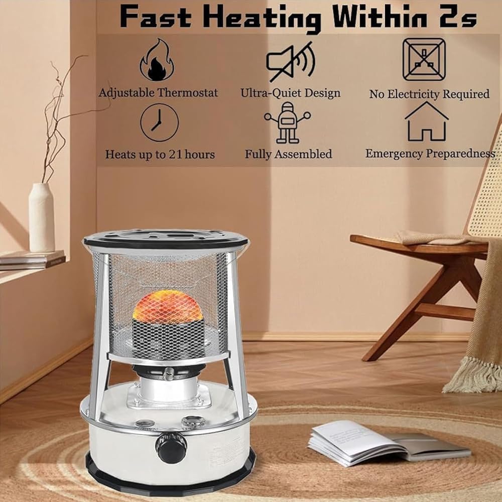 Large Kerosene Stove Heater with Safety Features