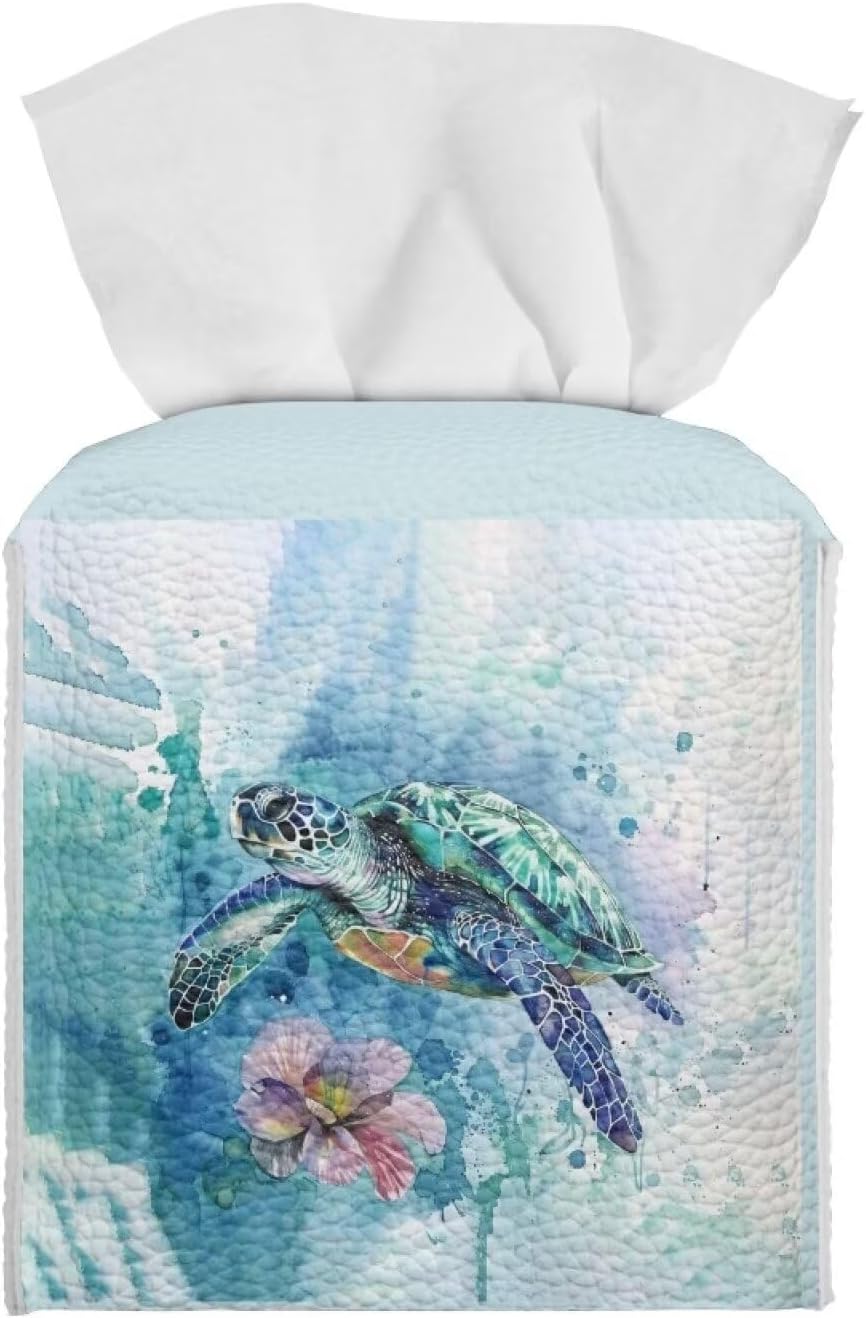 ZOUTAIRONG Reusable Tissue Box Cover with Metal Button