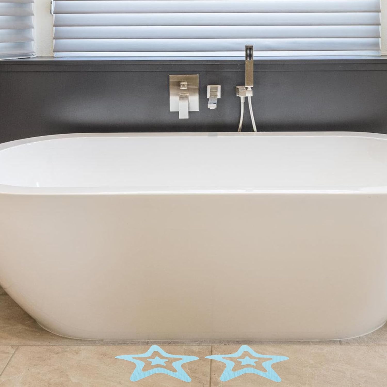 LOGOFUN 12PCS Star Bathtub Stickers Non-Slip Decals
