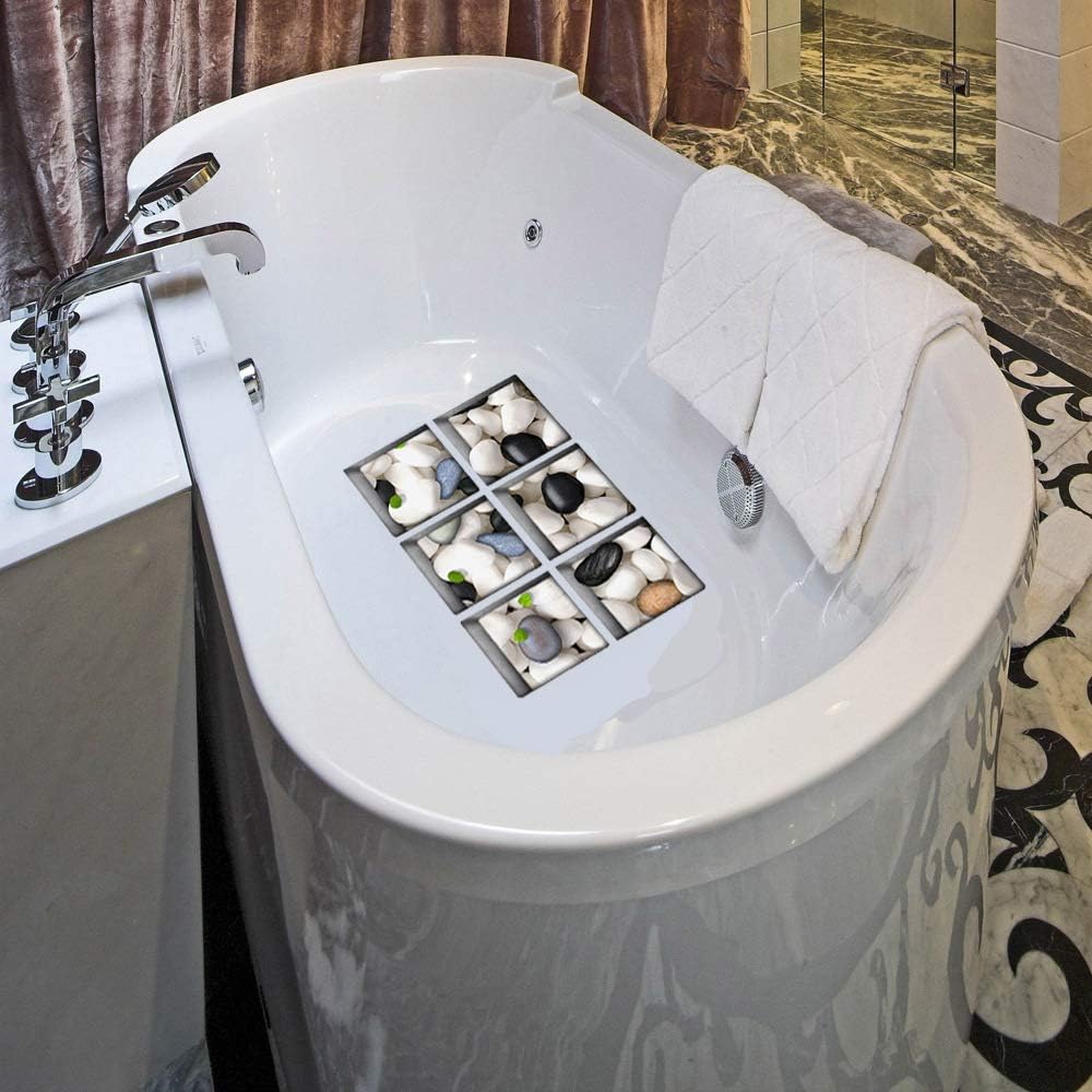 AILEGOU 3D Non-Slip Bathtub Stickers with 6 Animal Designs